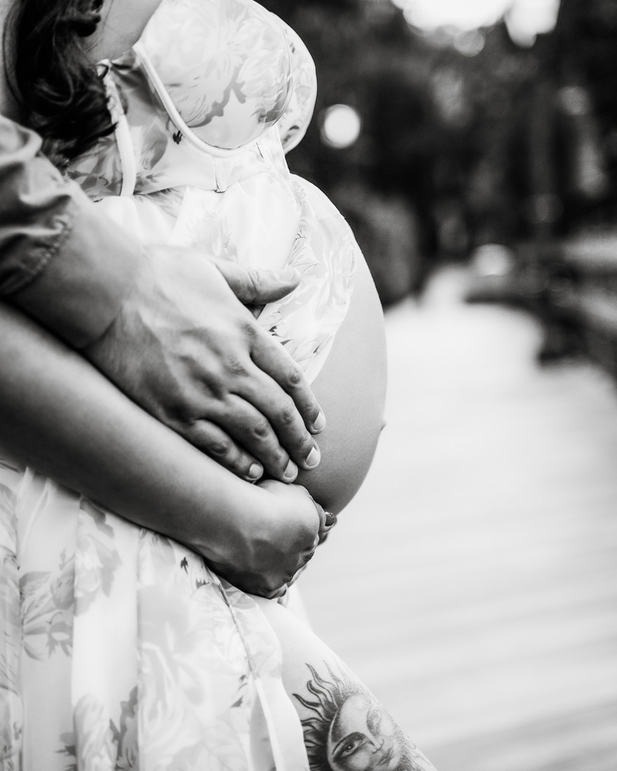 Close-Up Of A Pregnant Belly For Dallas Maternity Photographer