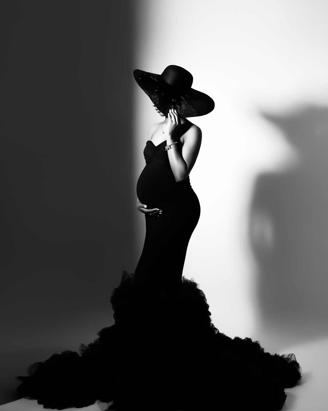 Fine Art Maternity Photography Dallas Studio Lighting