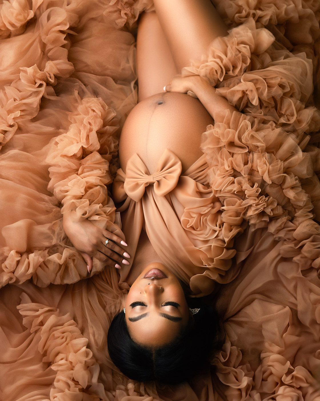 Maternity Photography Closeup Dallas Tulle Detail