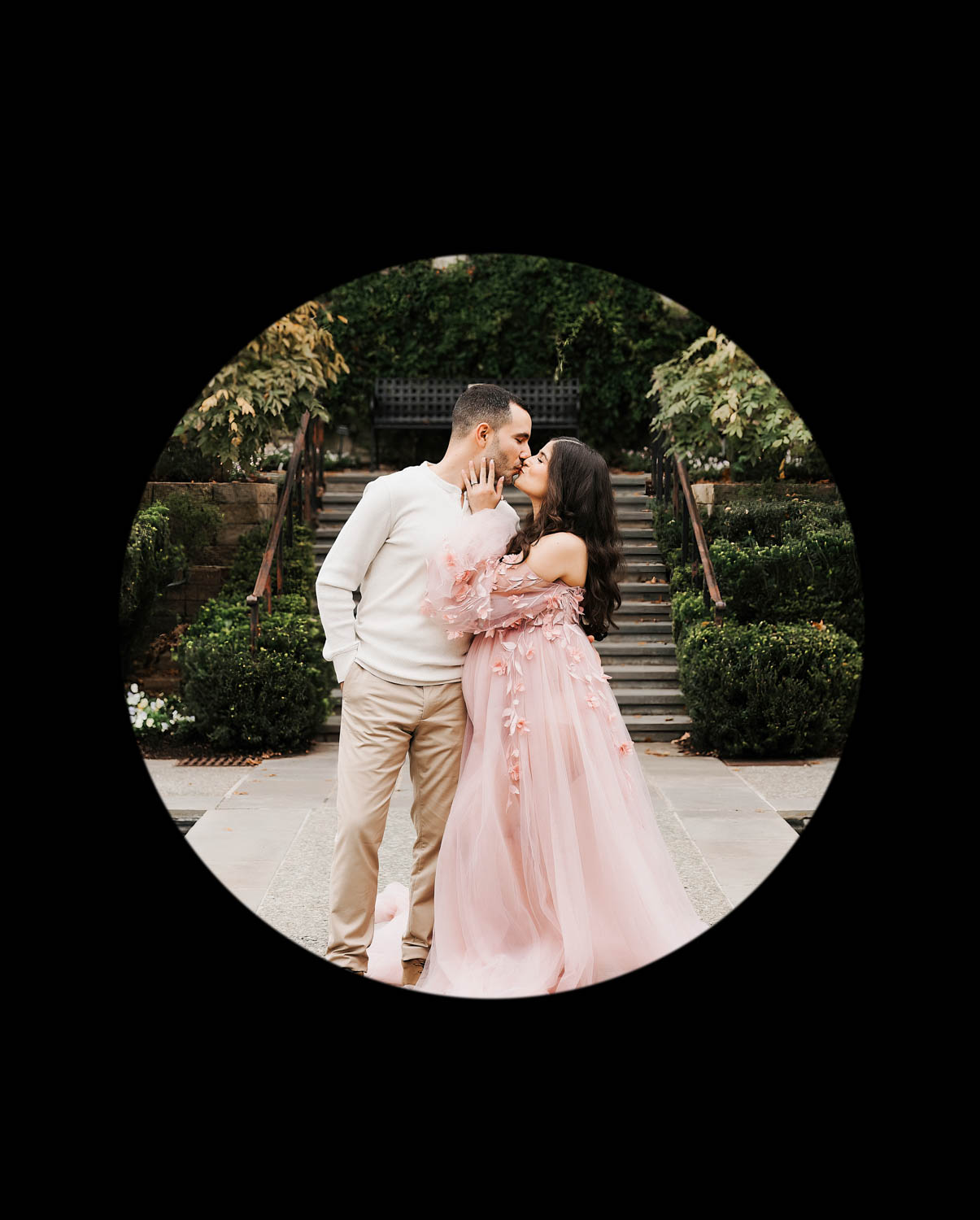 Expectant couple during a Dallas maternity session scheduled between 28–34 weeks